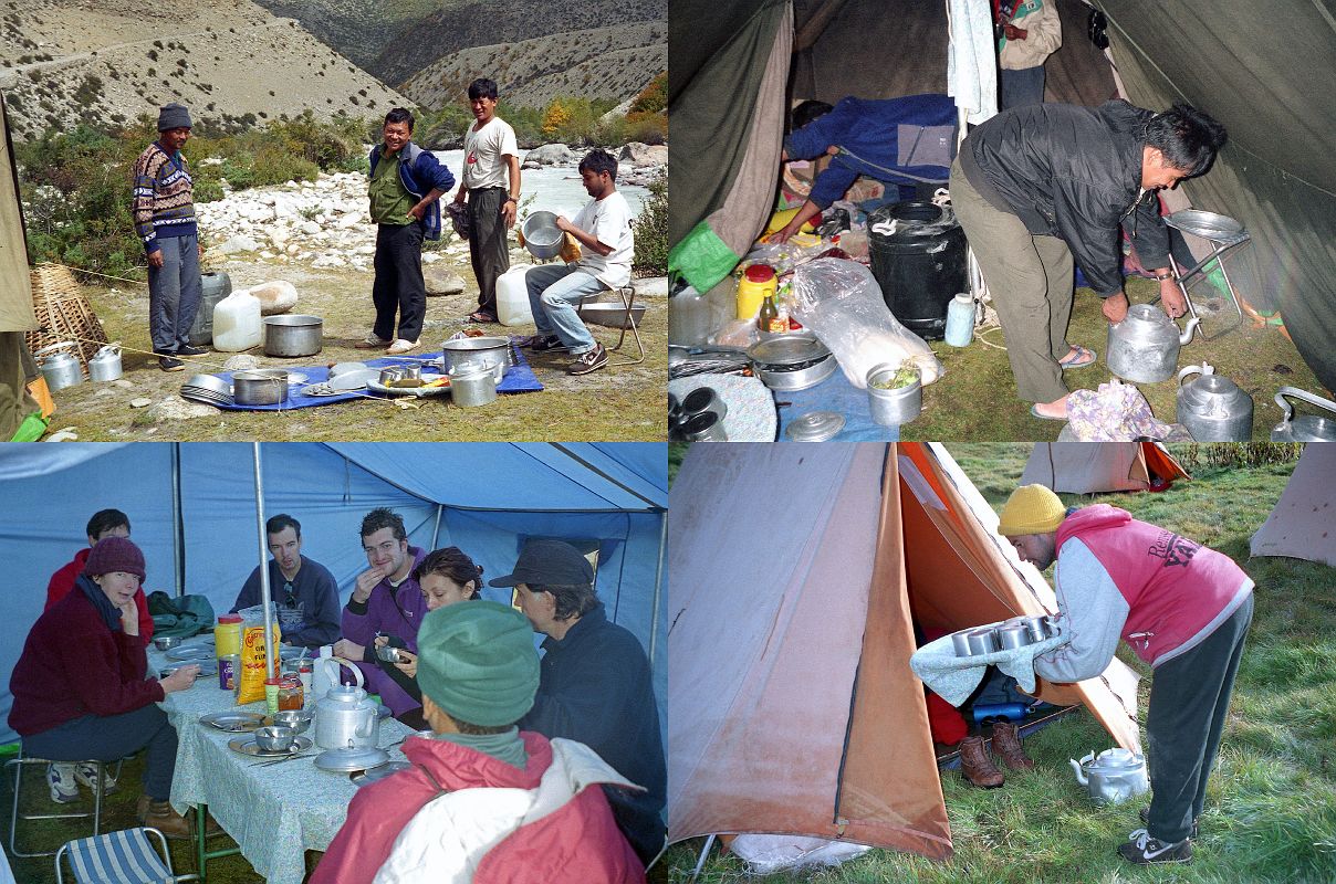 5 7 Cleaning, Cooking, Dining Tent, Morning Tea